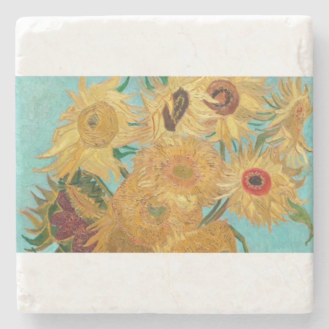 Sunflowers by Vincent van Gogh Steinuntersetzer (Vorderseite)