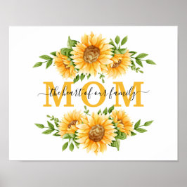 Sunflowers Gift For Mom Mother's Day Birthday  Poster