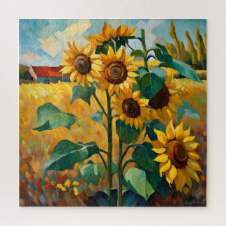 Sunflowers in Field