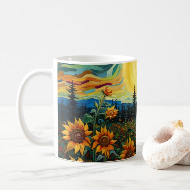 Sunflowers Kaffeetasse (Mit Donut)
