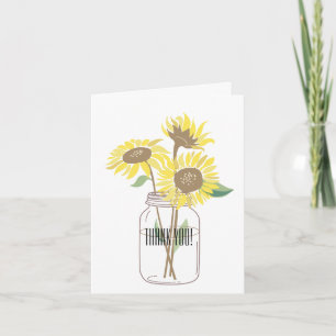 Sunflowers Mason Jar Merci