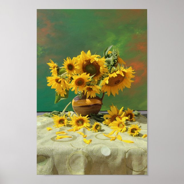Sunflowers Sun Flower Van Gogh Like Poster (Devant)