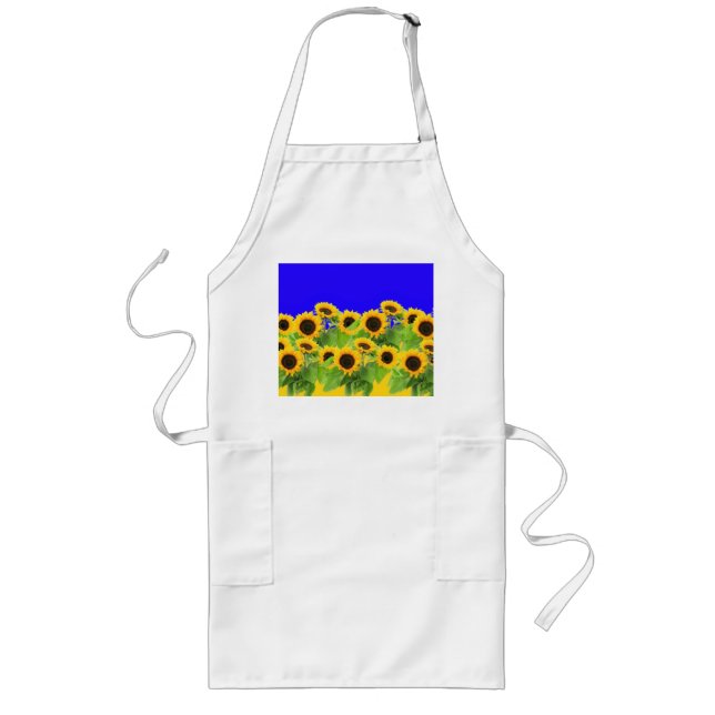 Sunflowers - Ukrainian Flag Peace Freedom Ukraine  Lange Schürze (Vorne)