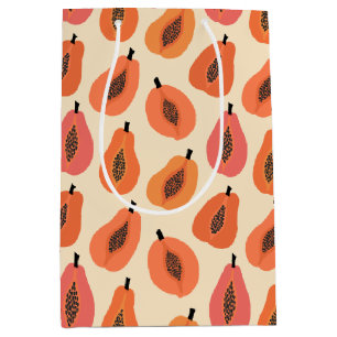 Sunfruit Slice Papaya Orange Hues Mittlere Geschenktüte