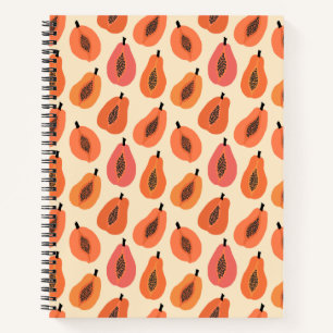 Sunfruit Slice Papaya Orange Hues Notizbuch