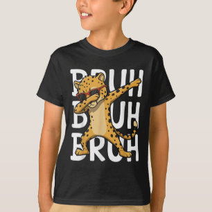 Sungles Cheetah Lover Dabbing Cheetah Bruh Wild an T-Shirt