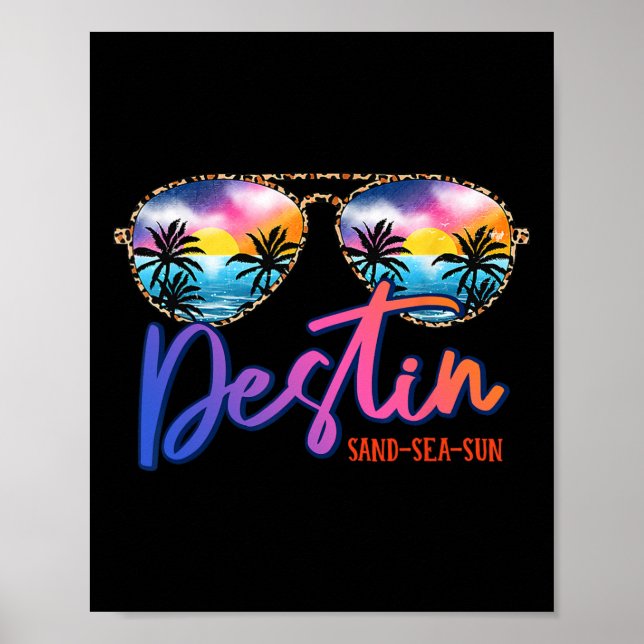 Sungles Destin Florida Beach Urlaub Matching Fam Poster (Vorne)