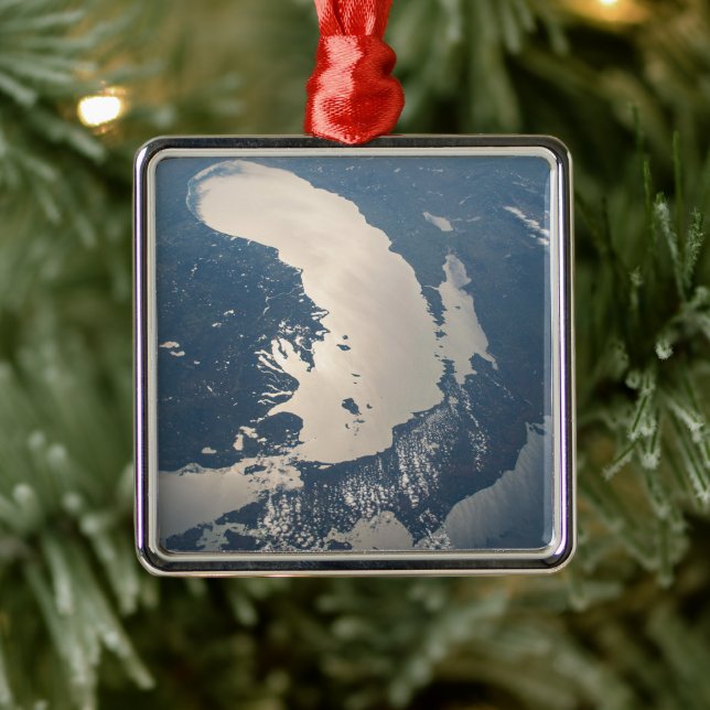 Sunglint Beams Off Lake Michigan Ornament Aus Metall (Baum)