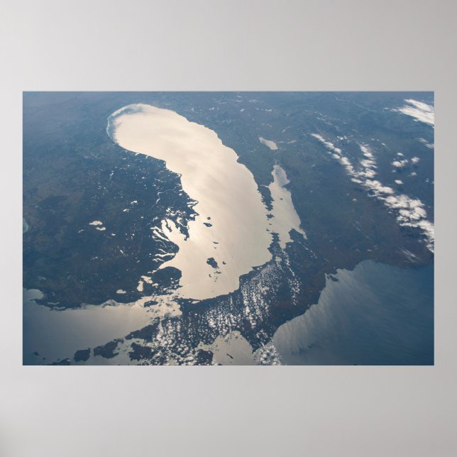 Sunglint Beams Off Lake Michigan Poster (Vorne)