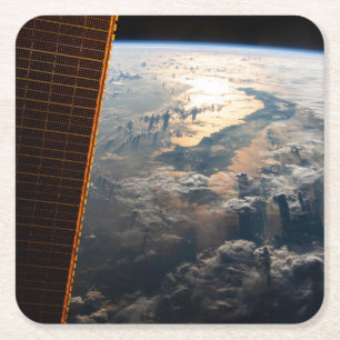 Sunglint blickt vor Celebes Meer in Südostasien Rechteckiger Pappuntersetzer