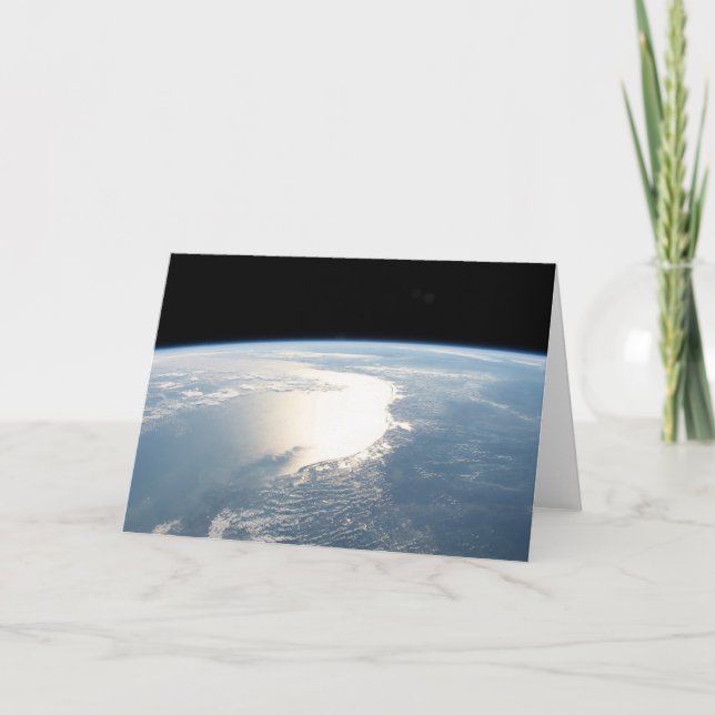 Sunglint Reflects Off The Gulf Of Mexico Karte (Vorderseite)