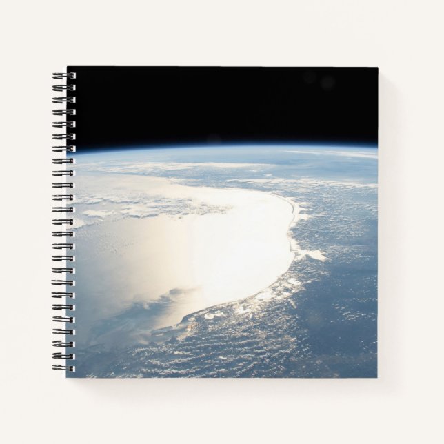 Sunglint spiegelt den Golf von Mexiko wider Notizbuch (Vorderseite)