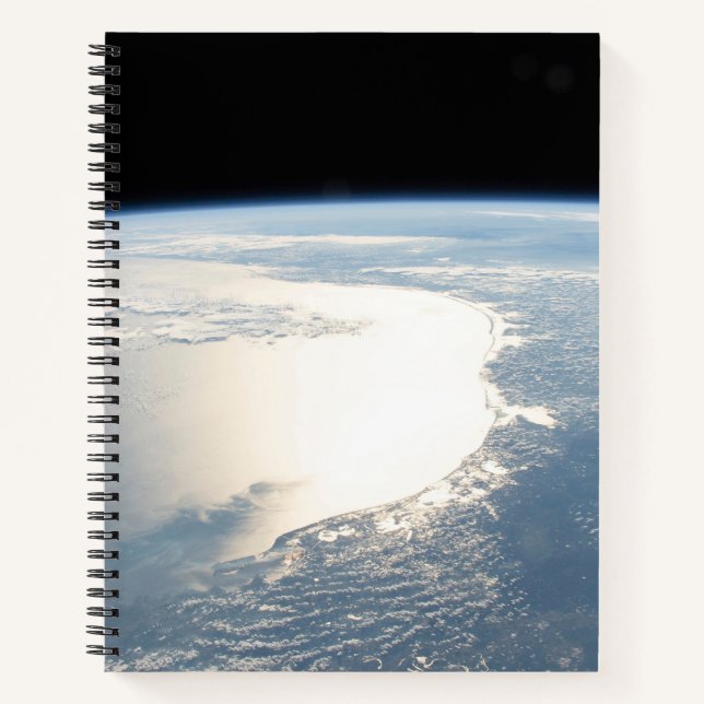 Sunglint spiegelt den Golf von Mexiko wider Notizbuch (Vorderseite)