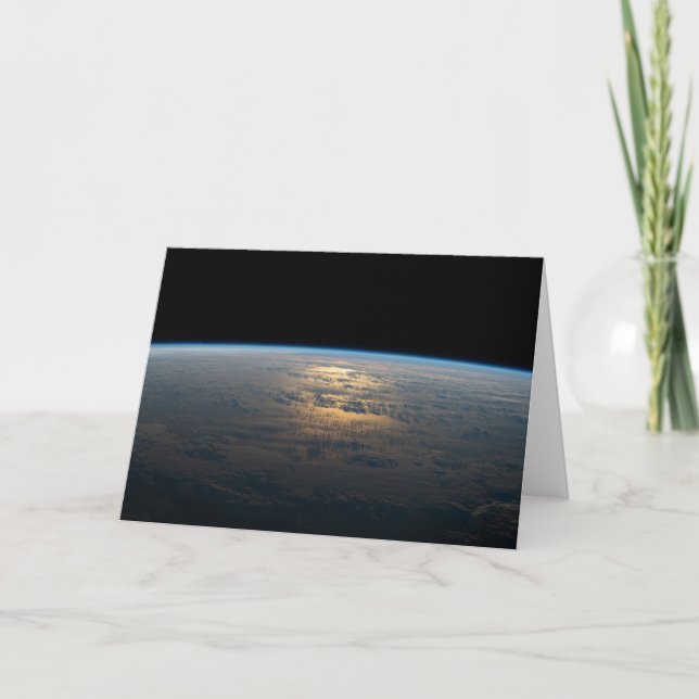 Sunglint strahlt aus einem teilweise bewölkten Süd Karte (Vorderseite)