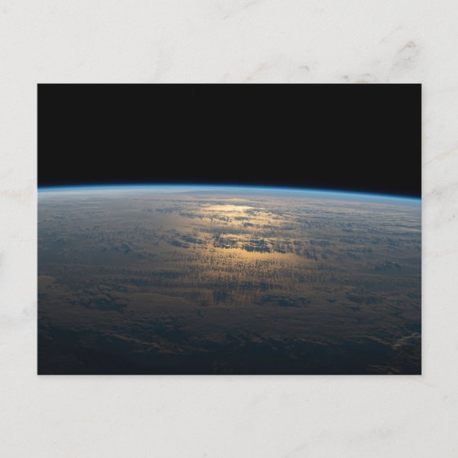 Sunglint strahlt aus einem teilweise bewölkten Süd Postkarte (Vorderseite)