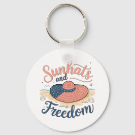 Sunhats und Freedom Patriotic Schlüsselanhänger