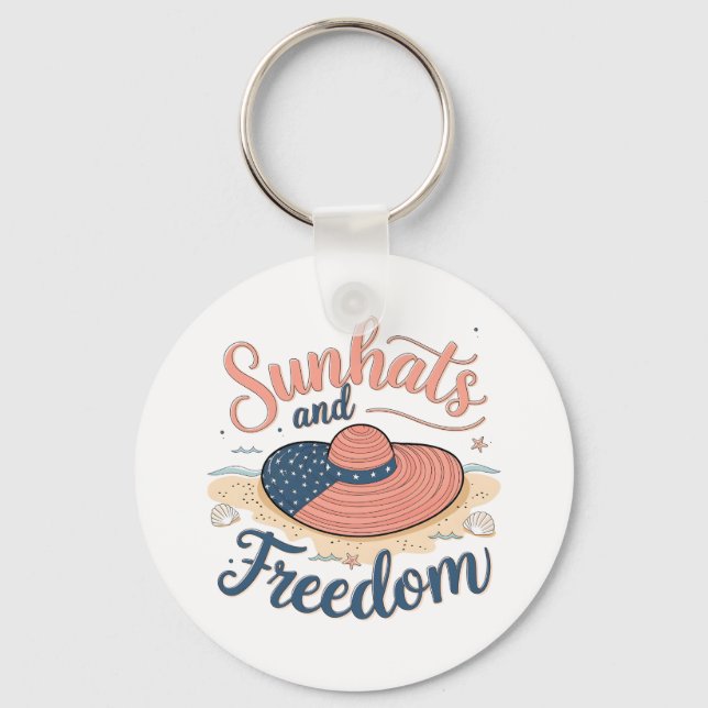 Sunhats und Freedom Patriotic Schlüsselanhänger (Vorderseite)