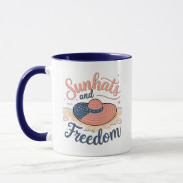Sunhats und Freedom Patriotic Tasse