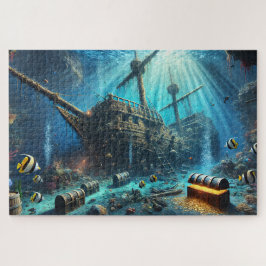 Sunken Pirate Shipwreck Nautical Deep Sea Treasure