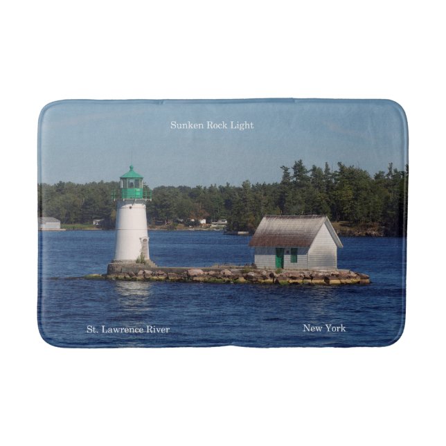 Sunken Rock Light Badematte (Vorderseite)