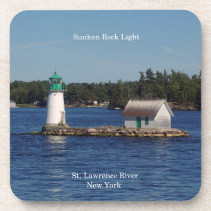 Sunken Rock Light Set mit 6 Untersetzer aus Kunsts