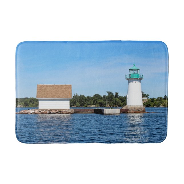 Sunken Rock Lighthouse, New York Bath Mat Badematte (Vorderseite)