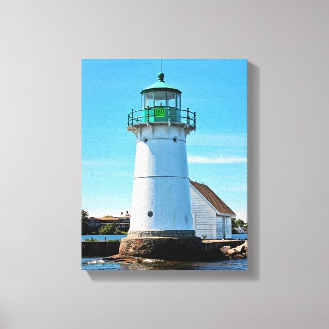 Sunken Rock Lighthouse, New York Canvas Print Leinwanddruck (Vorderseite)