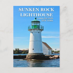 Sunken Rock Lighthouse, New York Postcard Postkarte
