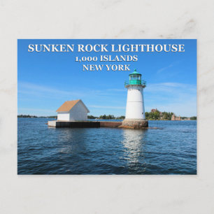 Sunken Rock Lighthouse, New York Postkarte