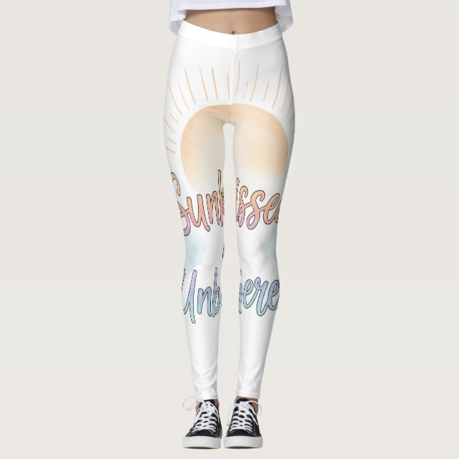 Sunkissed Unbothered Aesthetic Leggings (Vorderseite)