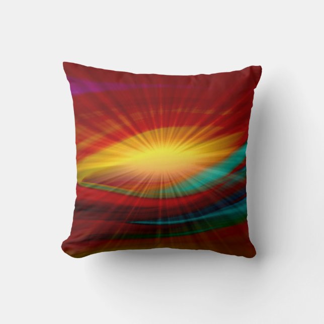 Sunlight Abstrakte Kunst Kissen (Vorderseite)