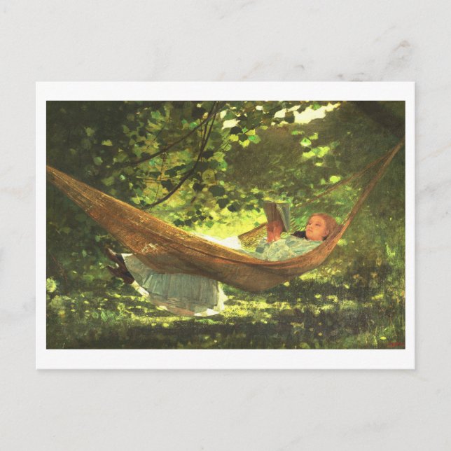 "Sunlight and Shadow" von Winslow Homer Postkarte (Vorderseite)