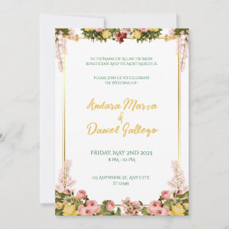 Sunlight & Greenery Wedding Invite Einladung