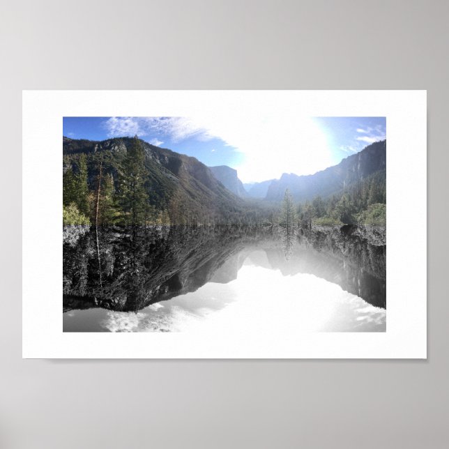 Sunlight in the Valley Reflection Photography Poster (Vorne)