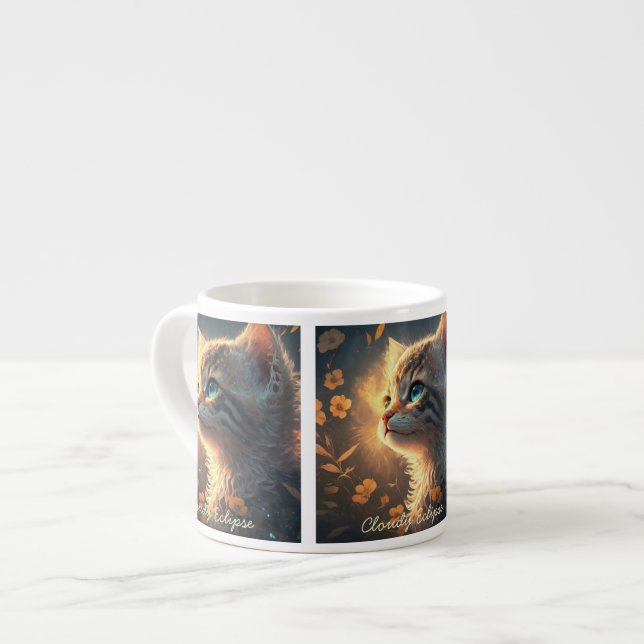 Sunlit Aura Kitten Spezielle Tasse (Vorderseite Links)