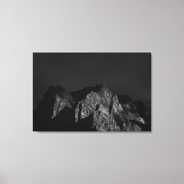 Sunlit Berge Leinwanddruck (Vorderseite)