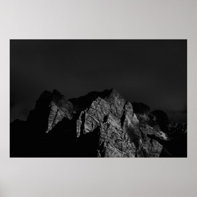 Sunlit Berge Poster (Vorne)