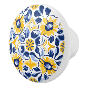 💙 💛 Sunlit Blooms Azulejos Keramikknauf