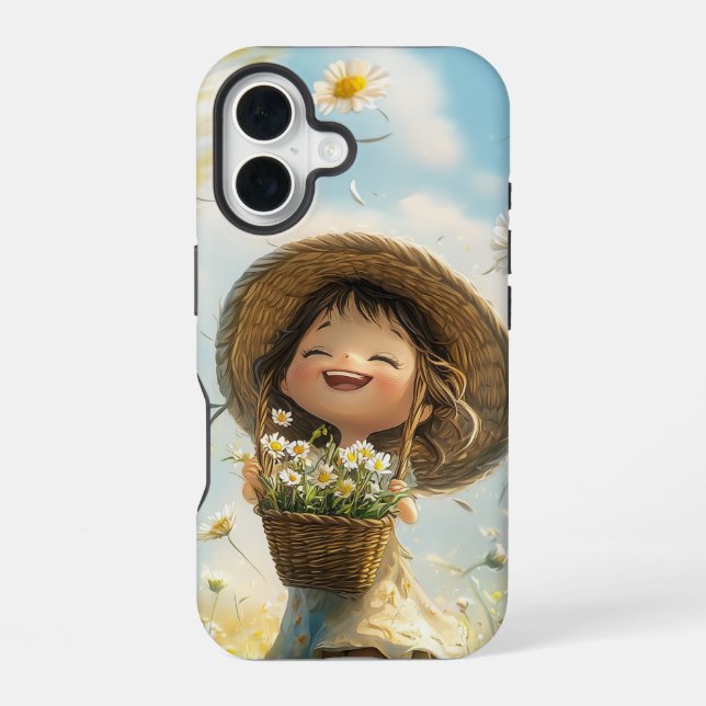 Sunlit Daisy Dreams Kerngehäuse Telefon iPhone 16 Hülle (Rückseite)