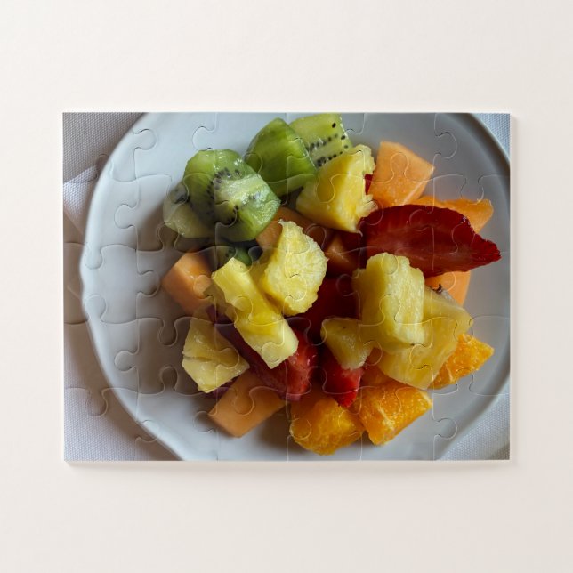 Sunlit Fruit Plate | Sicily Breakfast Vibes Puzzle (Horizontal)