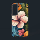 Sunlit Grove Samsung Galaxy Hülle<br><div class="desc">Warme, grüne Blumen ziehen sich in goldenem Morgenlicht nach oben.</div>