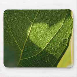 Sunlit Heart Leaf Mouse Pad Mousepad