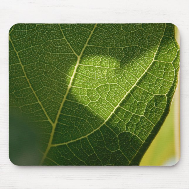 Sunlit Heart Leaf Mouse Pad Mousepad (Vorne)