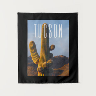 Sunlit Saguaro Tucson Scene Wandteppich