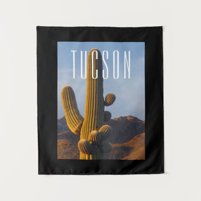 Sunlit Saguaro Tucson Scene Wandteppich (Vorderseite)