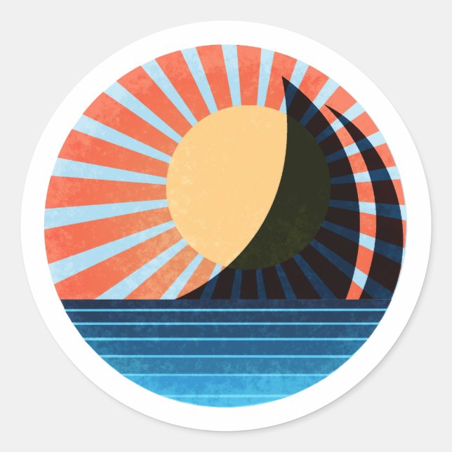 Sunlit Sail Sticker Rot (Vorderseite)