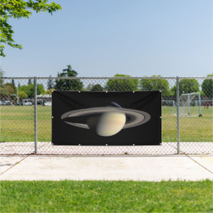 Sunlit Saturn Gas Giant Planet von Cassini Banner