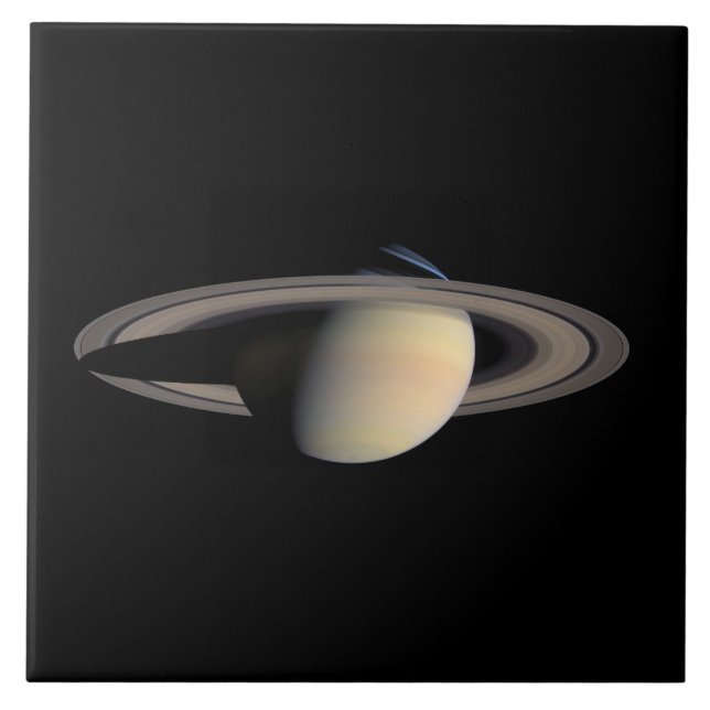 Sunlit Saturn Gas Giant Planet von Cassini Fliese (Vorderseite)