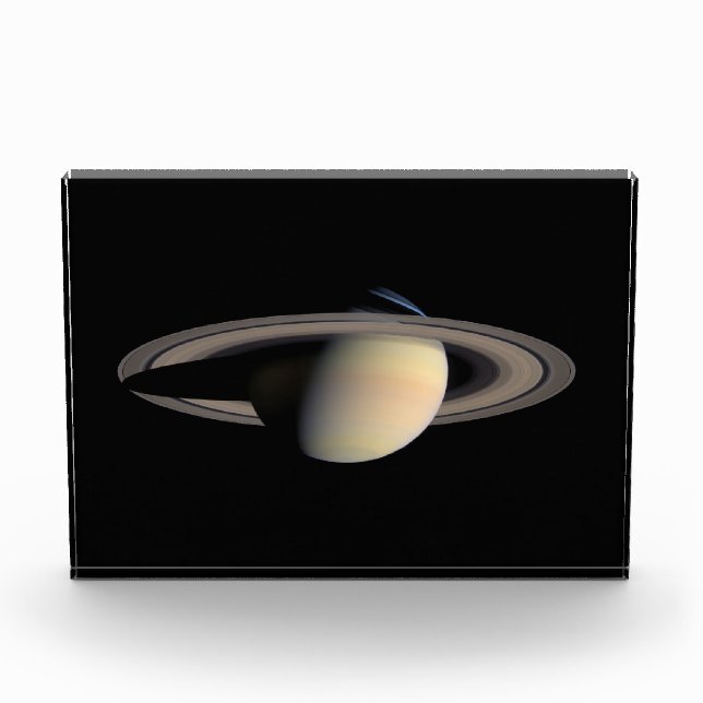 Sunlit Saturn Gas Giant Planet von Cassini Fotoblock (Vorderseite)