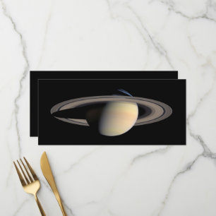 Sunlit Saturn Gas Giant Planet von Cassini Menükarte